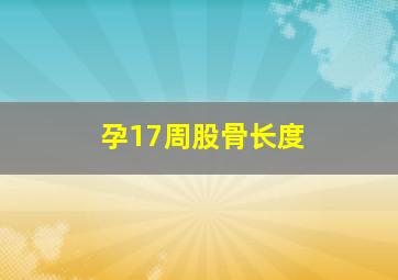 孕17周股骨长度