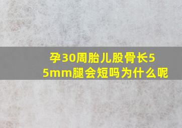 孕30周胎儿股骨长55mm腿会短吗为什么呢