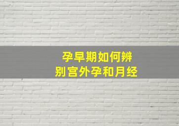 孕早期如何辨别宫外孕和月经