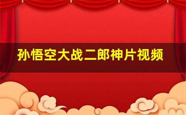 孙悟空大战二郎神片视频