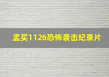 孟买1126恐怖袭击纪录片