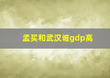 孟买和武汉谁gdp高