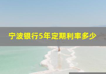 宁波银行5年定期利率多少