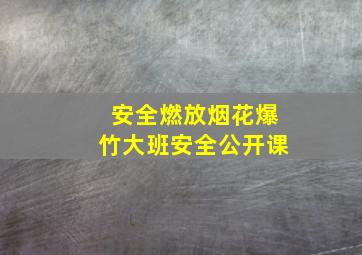 安全燃放烟花爆竹大班安全公开课