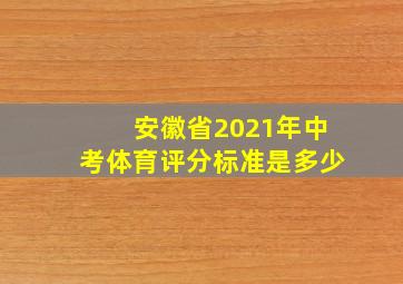 安徽省2021年中考体育评分标准是多少