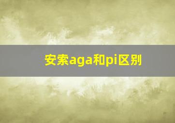 安索aga和pi区别