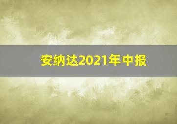 安纳达2021年中报