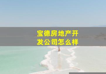 宝德房地产开发公司怎么样