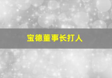 宝德董事长打人