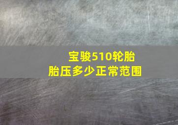 宝骏510轮胎胎压多少正常范围