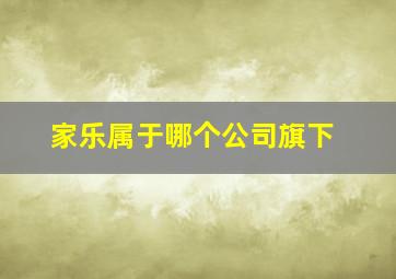 家乐属于哪个公司旗下