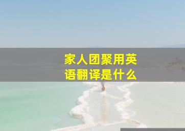 家人团聚用英语翻译是什么