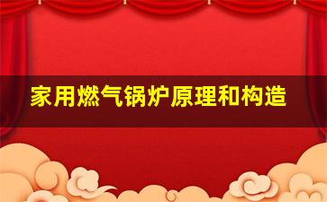 家用燃气锅炉原理和构造