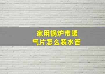 家用锅炉带暖气片怎么装水管