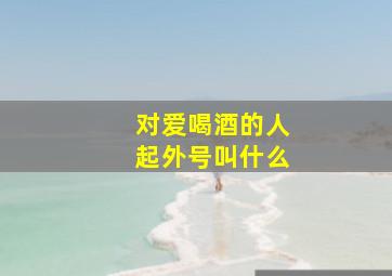 对爱喝酒的人起外号叫什么