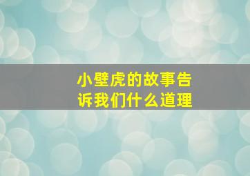 小壁虎的故事告诉我们什么道理