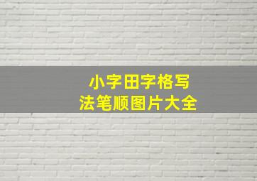 小字田字格写法笔顺图片大全