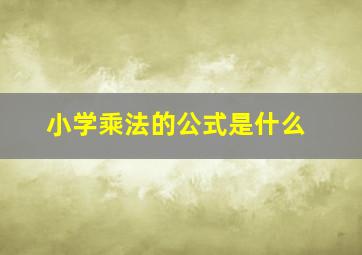 小学乘法的公式是什么