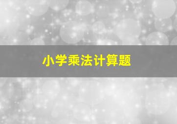 小学乘法计算题