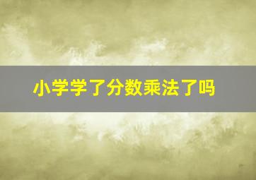 小学学了分数乘法了吗