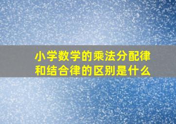 小学数学的乘法分配律和结合律的区别是什么