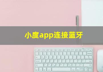 小度app连接蓝牙