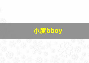 小度bboy