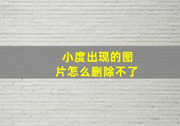 小度出现的图片怎么删除不了