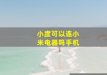 小度可以连小米电器吗手机