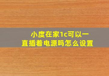 小度在家1c可以一直插着电源吗怎么设置