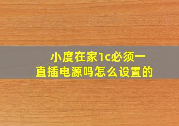 小度在家1c必须一直插电源吗怎么设置的