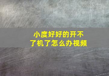 小度好好的开不了机了怎么办视频