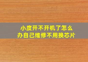 小度开不开机了怎么办自己维修不用换芯片