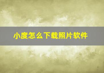 小度怎么下载照片软件