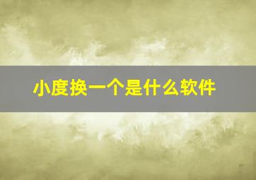 小度换一个是什么软件