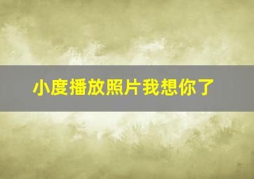 小度播放照片我想你了