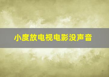 小度放电视电影没声音