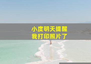 小度明天提醒我打印照片了