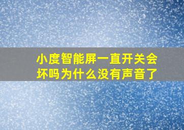 小度智能屏一直开关会坏吗为什么没有声音了