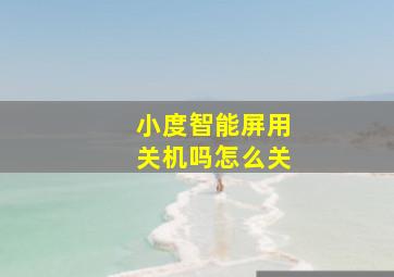 小度智能屏用关机吗怎么关