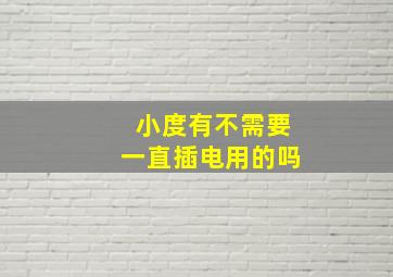 小度有不需要一直插电用的吗