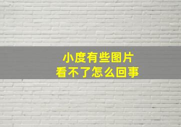 小度有些图片看不了怎么回事