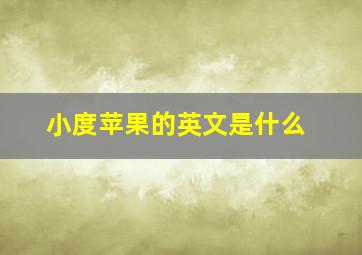 小度苹果的英文是什么