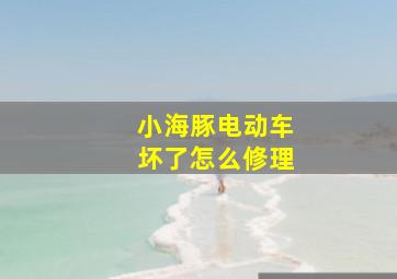 小海豚电动车坏了怎么修理