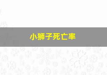 小狮子死亡率