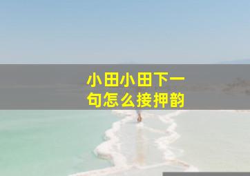 小田小田下一句怎么接押韵