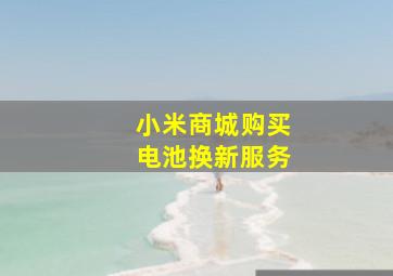 小米商城购买电池换新服务