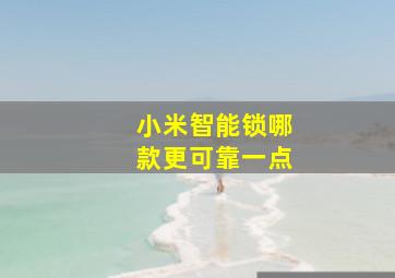 小米智能锁哪款更可靠一点