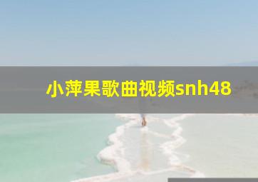 小萍果歌曲视频snh48