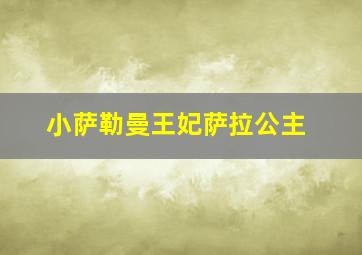 小萨勒曼王妃萨拉公主